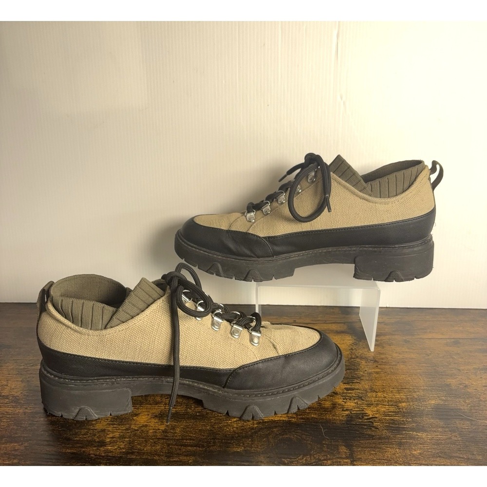 Dr Scholls Heist Sneaker Shoes Womens 8.5M Tan Lace Up Chunky - Picture 3 of 8